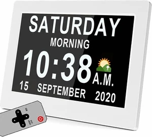 Nuevo reloj de demencia 2.0 con 15 recordatorios personalizados y control remoto, - Imagen 1 de 6