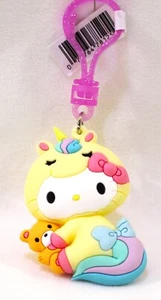 Hello Kitty & Friends 3D Figural Bag Clip Series 4 Unicorn - HELLO KITTY & Bear - Picture 1 of 3