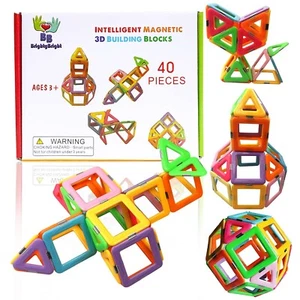 Magnet Tiles NEW Educational Learning Building Magnetic Blocks Toys For Kid 40pc - Picture 1 of 10