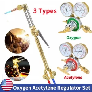 Oxygen Acetylene Regulators Combo Welding Gas Gauges CGA540/510 Welding Torch - Picture 1 of 24