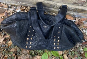 ANYA HINDMARCH BLACK LEATHER SLOUCHY SHOULDER BAG ** - Picture 1 of 12