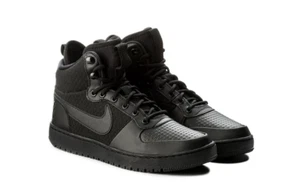 AA0547-002 Nike Court Borough Mid Schwarz Herrenschuhe Sneakers Winter - Picture 1 of 8