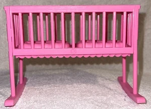 Barbie Skipper Nursery Double Crib Bed Doll For Twins Baby Pink Toy Hard To Find - Picture 1 of 13