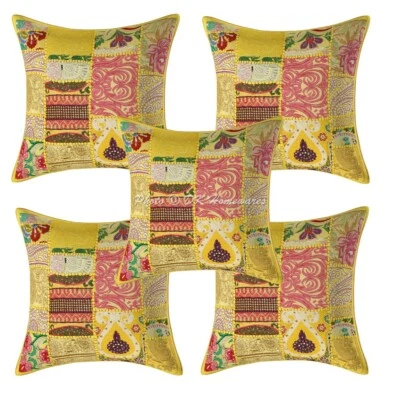 Capa almofada boho tradicional vintage patchwork sofá fronha 40x40 cm - Imagem 1 de 3