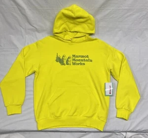 MARMOT Mountain Works Men's Heavyweight Hoodie Sweatshirt Yellow Medium (M) NEW - Picture 1 of 10