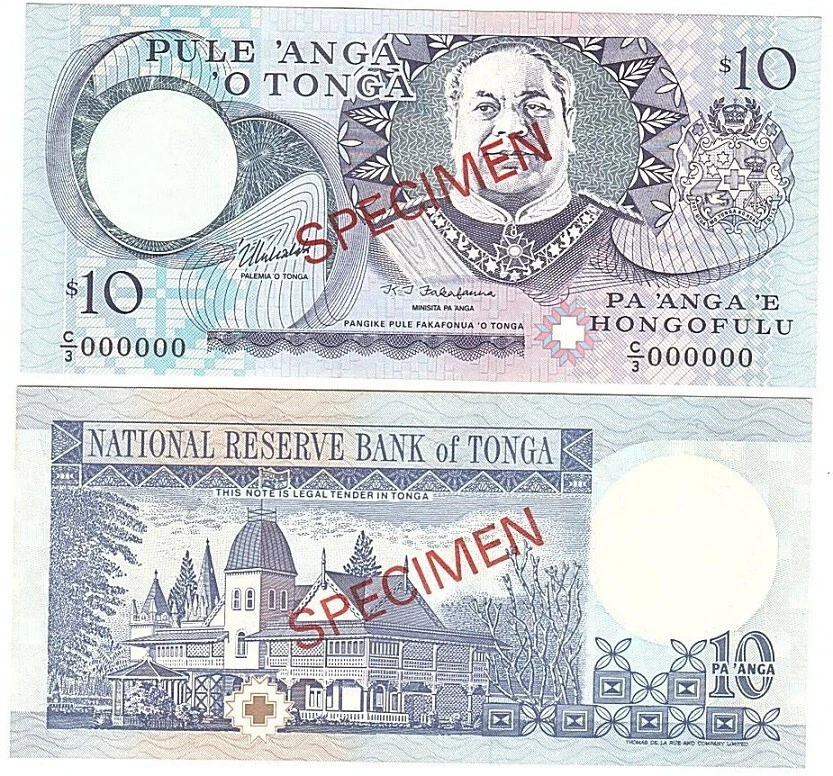 Tonga - 10 Pa'anga 2005 UNC P. 34cs - Specimen Lemberg-Zp - Image 1 of 1