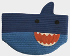 $10 Shark Animal Rope Basket Oval Blue Toys Thick Sturdy Storage Container Tag