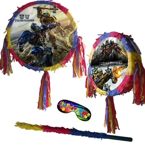 Robots war Birthday party Pinata transformers bumblebee theme game optimus prime - Picture 1 of 2