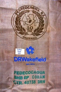 Guatemalan Hessian Coffee Sack 022 Previously Held Green Beans Many Uses 022 - Picture 1 of 3