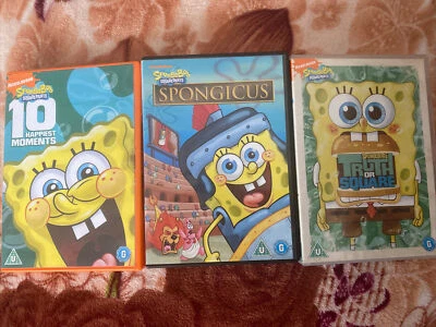 SpongeBob SquarePants DVD Bundle X 3 Tom Kenny Nickelodeon Cartoon Bundle Nice👌 - Image 1 of 4