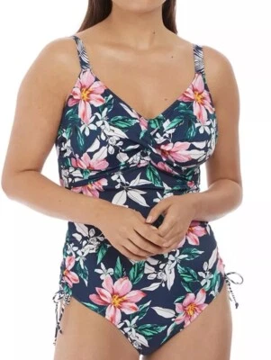 WOMENS FANTASIE PORT MARIA BLUE FLORAL SWIMSUIT SIZE UK 32DD BNWT - Image 1 of 4
