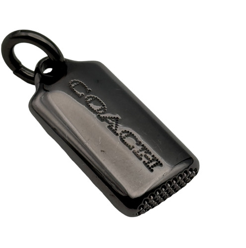 Ciondolo Collana Ciondolo Coach New York Pavimentazione Cristalli Chiave Placcata Nera 3D