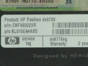 Case Down HP DV9788eg Notebook 10066401-23943 - Bild 1 von 1