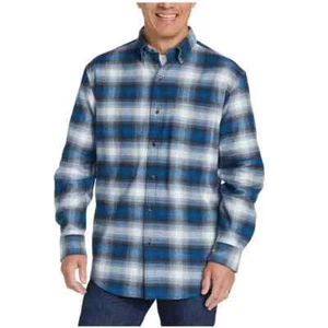 Pendleton Men's Flannel Shirt Mason, Blue, plaid collar buttons Size XL NWT! - Picture 1 of 5