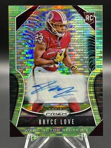 2019 Panini Prizm Bryce Love Rookie Autographs Prizms Neon Green #325 RC - Picture 1 of 2
