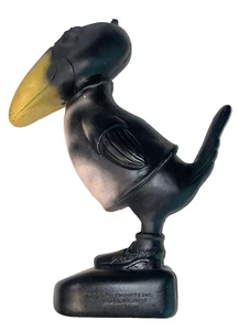 Union Prod Don Featherstone Blow Mold Crow Mrs Magpie Pink Bird Halloween Vint. - Picture 1 of 24