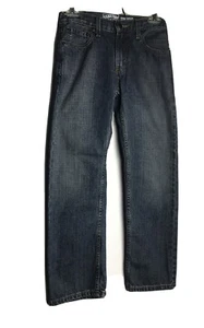 SIGNATURE LEVI STRAUSS Boys Size 12 Reg STRAIGHT Adj-waist Low Waist Blue Jeans - Picture 1 of 12