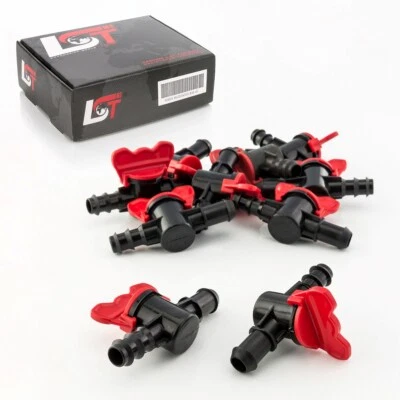 10x Absperrhahn Sperrventil PE-Rohr für Tropfanlage Gartenbewässerung 16x16mm - Bild 1 von 4