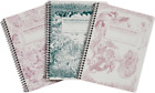3-Pack Whimsical Garden College Ruled Spiral Notebook - 9.75 X 7.5 Journal, 160 