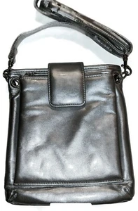 Rolf's Crossbody Metallic Silver Bag. - Picture 1 of 4