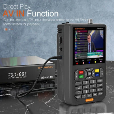 PROFI Sat Finder GTMEDIA V8 Satelliten Messgerät SATFINDER DVB-S/S2/S2X,3.5"LCD~ - Bild 1 von 4