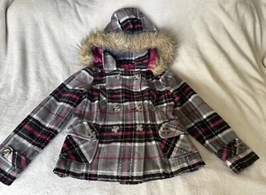 DOLLHOUSE Girls Hooded Coat With Faux Fur Trim~Size 6X - Picture 1 of 6