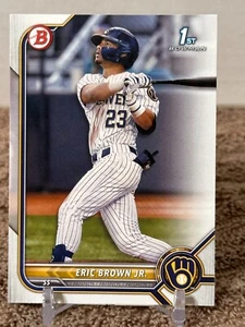 2022 Bowman Draft Paper Eric Brown Jr Brewers 1st Bowman Prospect #BD-48 - Picture 1 of 2