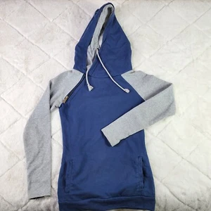 Blue Grey Long Sleeve Hoodie Small - Picture 1 of 7