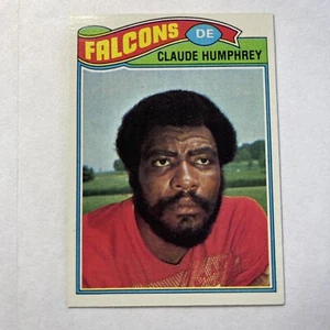 Tarjeta de fútbol americano 1977 Topps Claude Humphrey Atlanta Falcons #484 - Imagen 1 de 2
