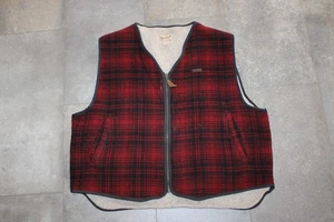 Vintage Woolrich Weste Herren 2XL kariert Wolle Knopfleiste Made USA Outdoor Arbeitskleidung - Bild 1 von 17