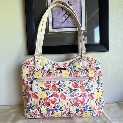 Bolso Cartera Multi Sac Cremallera Tostado Floral Imitación Cuero Ideal para Primavera/Verano�� Foto 1 de 4