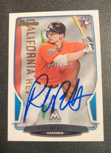 Rob Brantly Autograph Signed 2013 Bowman RC Flag Card Miami Marlins - Picture 1 of 1