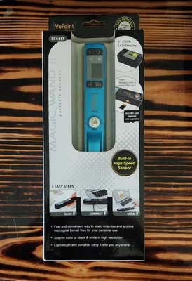 NEW VuPoint Magic Wand II Portable Scanner Laptop ST441T Blue - Image 1 of 3