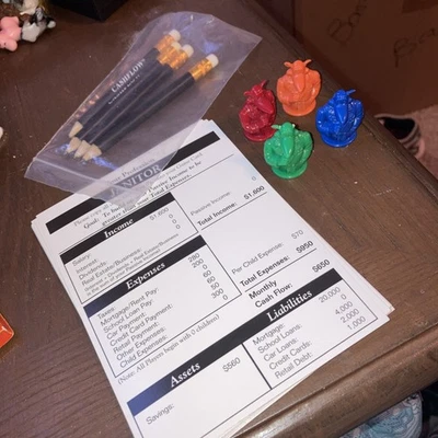 RICH DAD CASHFLOW Juego Piezas de Repuesto Lápices, Mudanzas, Tarjetas Profesionales Foto 1 de 4