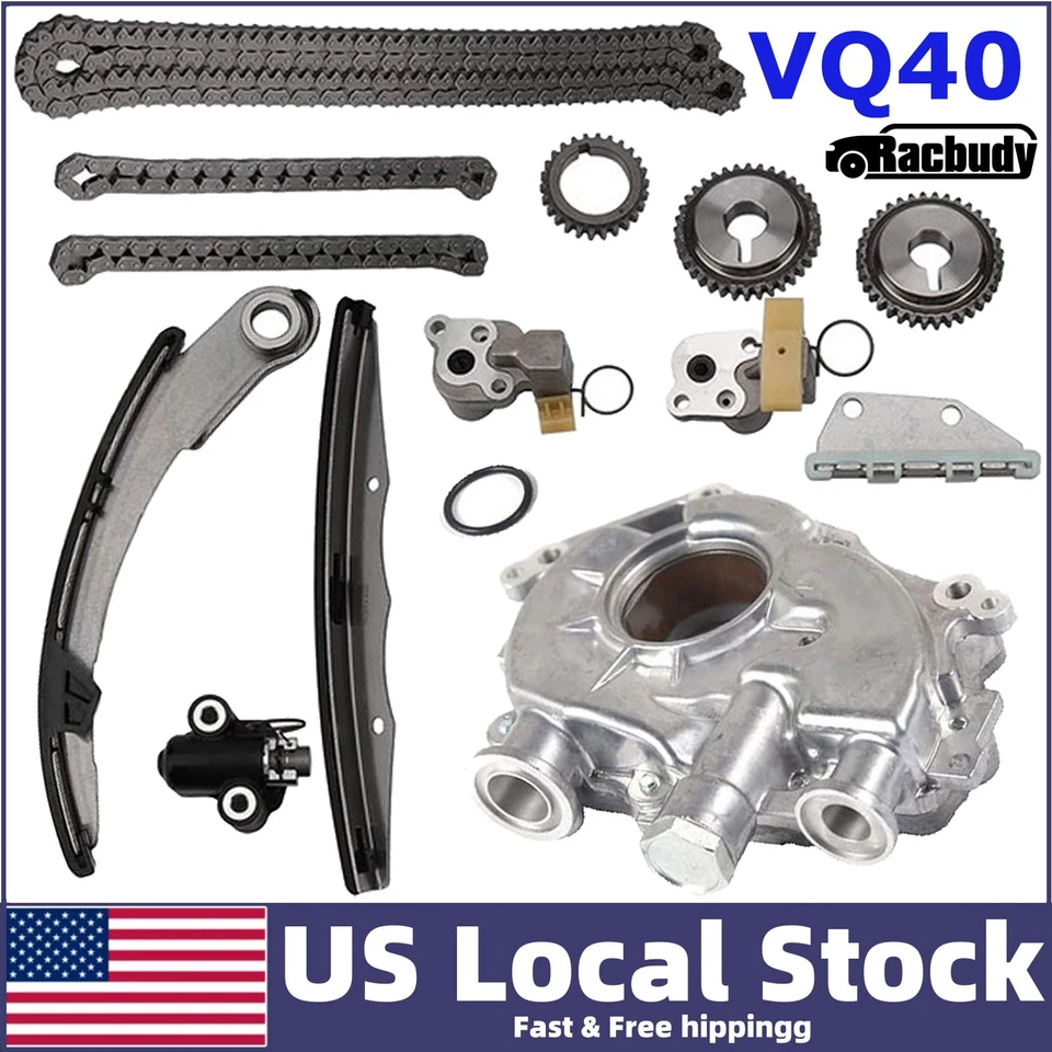 Kit de cadena de distribución VQ40DE bomba de aceite para Nissan Xterra NV1500 Frontier 2005-15 4,0 L Foto 1 de 4