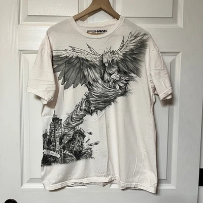 Футболка мужская Tony Hawk размер XL с графическим принтом Tornado Eagle Skater белая хлопковая - Изображение 1 из 4