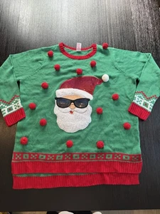 Mujer Feo Navidad Suéter Papá Noel Talla 2x 18W/20W Verde por Holiday Time - Imagen 1 de 7
