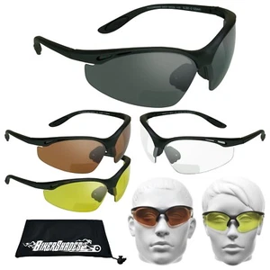 Safety Bifocal Reading Sunglasses Sun Reader Glasses Z87 Cycling Golf Motorcycle - Picture 1 of 25
