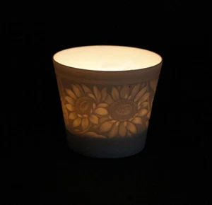 9989002-d Taza de té de porcelana Weimar girasol blanco 5,5x8 cm - Imagen 1 de 3