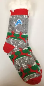 NFL Detroit Lions Sherpa Slipper Socks, New - Picture 1 of 2