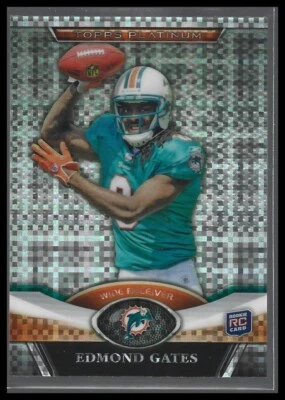Edmond Gates 2011 Topps Platinum #62 Xfractors RC Miami Dolphins - Image 1 of 2