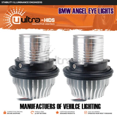 2x 5w LED Angel Eye Marker BMW E39 E53 E60 E61 E63 X5 5 Series WHITE 6000K /A11 - Image 1 of 3