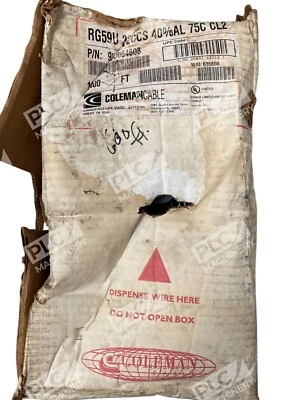 Cable coaxial Coleman RG59U 22CCS 40%AL 75C CL2 600' 920064608 Foto 1 de 4