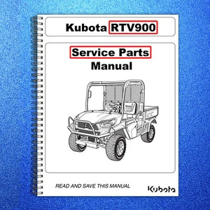 KUBOTA RTV900 SERVICE PARTS MANUAL - STEEL WIRE BOUND - SCHUTZHÜLLEN - Bild 1 von 5