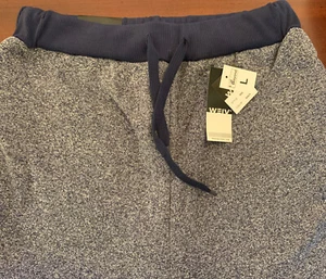 Felpa uomo blu navy look "Stone Wash" pile casual coulisse nuova con etichetta - Foto 1 di 3