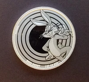 2022 Samoa Mint Bugs Bunny Warner Bros Rare - 999 Silber 1 Oz Unze Kunstbarren rund - Bild 1 von 2