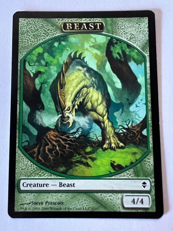 MTG Magic The Gathering Zendikar Token Creature Beast LP - Image 1 of 1