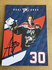 Arno Tiefensee, Germany 🇩🇪 Hockey Adler Mannheim 2021/22  signed