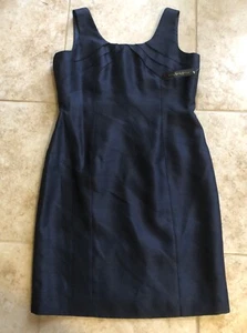 Preston & York Dress Women's Size 14 Regular Navy Blue Lined Sleeveless NWT - Picture 1 of 9