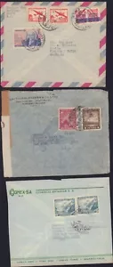 Lote de 5 cubiertas de correo aéreo Chile 1950-1970 - Imagen 1 de 3